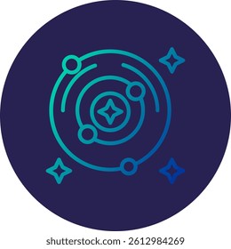 Milky Way Line Circle Gradient Style