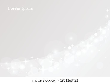 Milky way of sparkling lights on a gray background. Simple pattern design template.