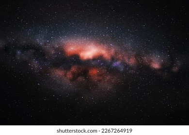 Milky Way, stars and nebula. Night starry sky. Space vector background