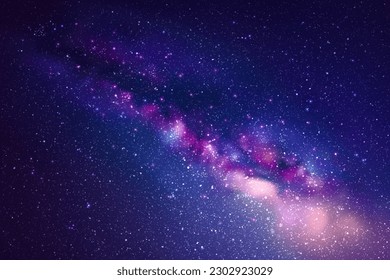 Milky Way, stars and nebula. Night starry sky. Space vector background