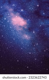 Milky Way, stars and nebula. Night starry sky. Space vector background