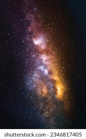 Milky Way, stars and nebula. Space vector background. Night starry sky