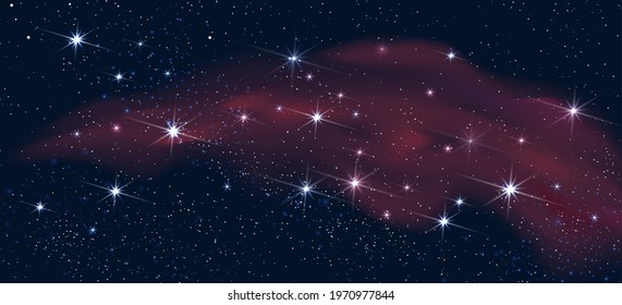 Milky way universe. Milkyway bright backdrop, cosmos infinity wallpaper, space blue sky beauty background, vector starry galaxy colorful texture