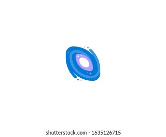 Milky Way Vector Flat Icon. Isolated Galaxy Milky Way Emoji Illustration 