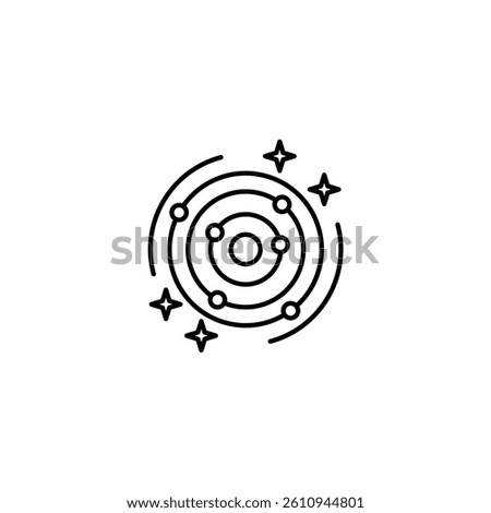 Milky way vector illustration line icon icons design
