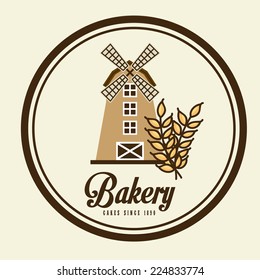 mill bakery graphic design , vector illustration
