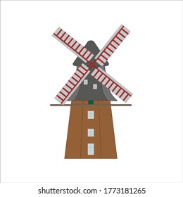 mill of the city of bremen in germany. illustration for web and mobile design.