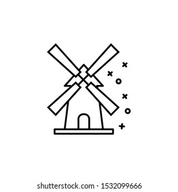 Mill fabric desert machine icon. Simple line, outline vector of industry icons for ui and ux, website or mobile application on white background