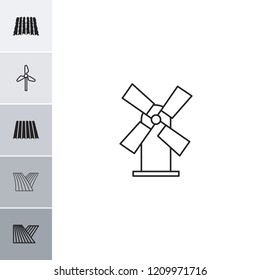 Mill icon. collection of 6 mill filled and outline icons such as . editable mill icons for web and mobile.