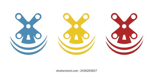 mill icon on a white background, vector illustration