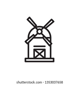 mill icon outline glyph flat