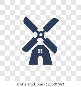 Mill icon. Trendy Mill logo concept on transparent background from Agriculture Farming and Gardening collection