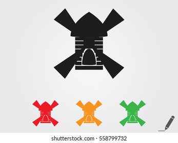 mill, icon, vector illustration eps10