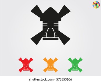 mill, icon, vector illustration eps10