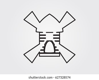 mill, icon, vector illustration eps10