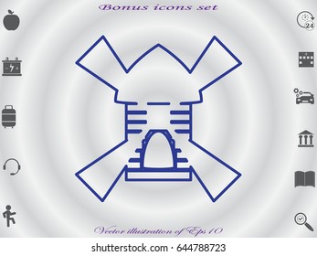 mill, icon, vector illustration eps10