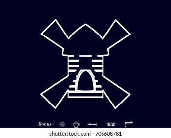 mill, icon, vector illustration eps10