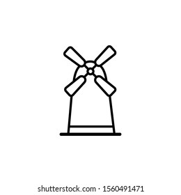 mill icon vector illustration logo for many purpose. Isolated on white background. – Vector