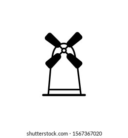 mill icon vector illustration logo for many purpose. Isolated on white background. – Vector