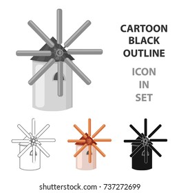 Mill icon of vector illustration for web and mobile
