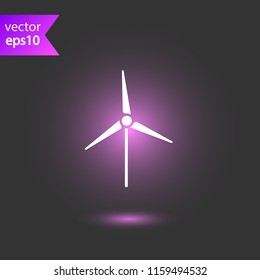 Mill icon. Wind mill sign. Alternative Energy icon. EPS 10 flat symbol