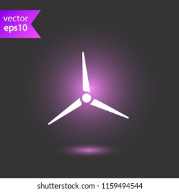 Mill icon. Wind mill sign. Alternative Energy icon. EPS 10 flat symbol