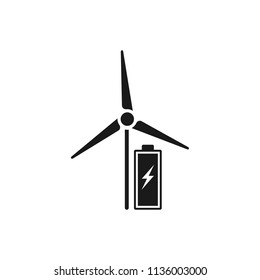 Mill icon. Wind mill sign. Vector flat sign.