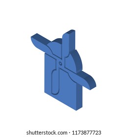 Mill isometric left top view 3D icon