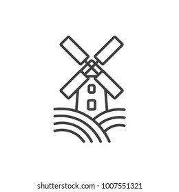 Mill line icon.