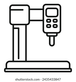 Mill machine icon outline vector. Industrial press. Industry laser automated