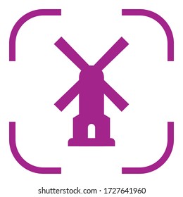 Mill simple icon. Flat desing