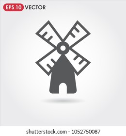 mill single vector icon on light background