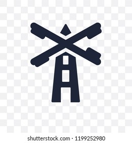 Mill transparent icon. Mill symbol design from Agriculture, Farming and Gardening collection. Simple element vector illustration on transparent background.