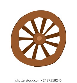 mill wheel ancient cartoon. first evolution, cart age, history tool mill wheel ancient sign. isolated symbol vector illustration