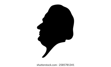 Millard Fillmore Silhouette, High Quality Vector