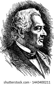 Millard Fillmore, vintage engraved illustration