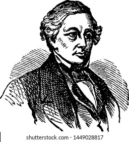 Millard Fillmore, vintage engraved illustration