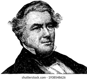 Millard Fillmore, vintage engraved illustration