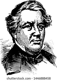 Millard Filmore, vintage engraved illustration