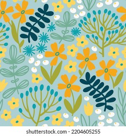 Mille fleurs seamless pattern. Great design for any purposes.