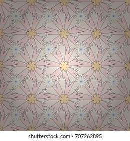 Millefleurs. Simple cute vector pattern in small-scale flowers. Floral seamless brown, red and beige background for textile, book covers, manufacturing, wallpapers, print, gift wrap. Liberty style.