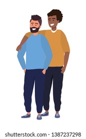 Millennial couple together hanging out