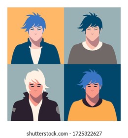 Millennial generation people avatar men