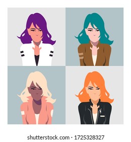 Millennial generation people avatar women