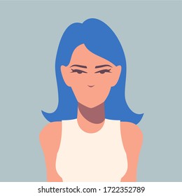 Millennial generation Women - Blue Hair