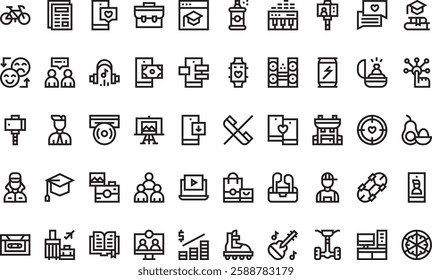 Millennial icons High-Quality Vector Icons Collection with Editable Stroke. Ideal for Professional and Creative Projects.