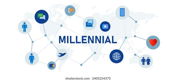 millennial people with modern lifestyle have smartphone technology social communication youth culture