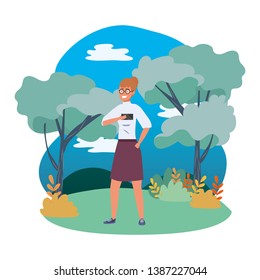 Millennial person stylish outfit  background frame