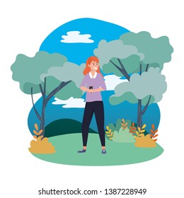 Millennial person stylish outfit  background frame