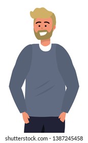 Millennial person stylish outfit portrait isolated